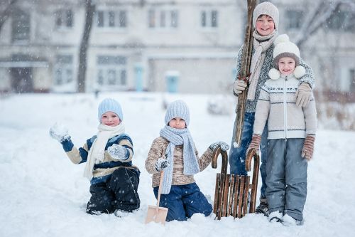 Foto: Kinder im Schnee